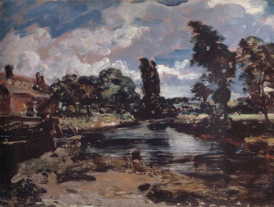 John Constable Flatford Mill from a lock on the Stour